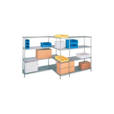 Metro Metro, Brite, 4 Tier, Wire Shelving Starter Unit, 60"W x 24"D x 86"H 5458100